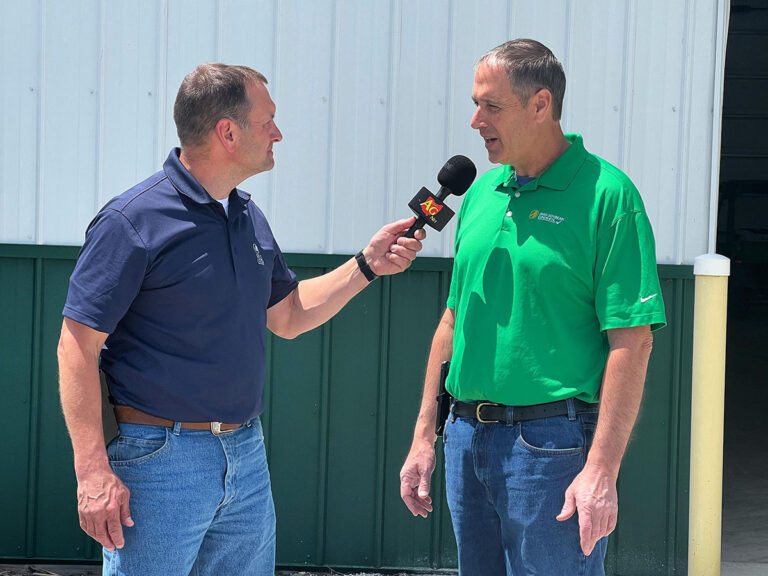 Ohio Field Leader interviewing owner Steve Reinhard.