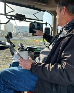 Steve configuring a Precision Planting monitor